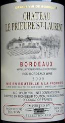 Chateau Le Prieure Saint Laurent - Bordeaux NV